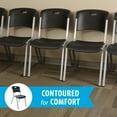 thumbnail image 5 of Lifetime Stacking Chairs, Indoor/Outdoor Commercial, Black & Silver, Adult Sized, 4 Pack (480310), 5 of 20