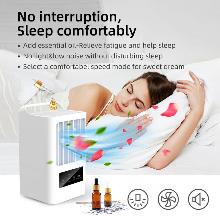KLOUDIC Portable Air Conditioners Personal Evaporative Air Cooler Small Fan 120 Oscillating Mist Humidifier for Room Office Bedroom