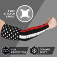 thumbnail image 6 of Cooling Compression Arm Sleeves Red Line Flag Sun Protection Sport Arm Sleeves For Men Women Baseball Basketball Running, 6 of 6