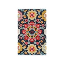 Yayeee Blank Wall Plate Cover 1-Gang 4.5"x2.7" Home Unused Decorative Outlet, Colorful Floral Pattern