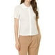 thumbnail image 5 of INSPIRAR CHIC Blusa de Mujer Vintage con Cuello Peter Pan y Lazo Casual Linda Camisa de Algodón con Botones 3XL Blanca, 5 of 8