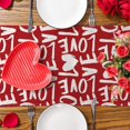 thumbnail image 2 of FYTPOV Romantic Red Table Runner, Valentines Day Decorations, LOVE Printed Table Runner for Party, Christmas Runner for Table Home Decor, Table Runners 90 Inches Long, 2 of 5