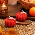 thumbnail image 5 of Tyidzon 2 Pcs Fall Pumpkin Scented Candles Soft Macaron Handmade Ambient Candles for Home Table Bedroom Bathroom Party Thanksgiving Decorations, 5 of 7