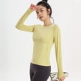 thumbnail image 2 of Long Sleeve Shirts for Women, Workout Shirts for Women Long Sleeve, Workout Tops for Women, Quick Dry Gym Athletic Tops，Seamless Yoga Shirts, 2 of 5