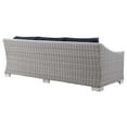 thumbnail image 4 of Modway Conway Outdoor Patio Wicker Rattan Sofa in Light Gray Navy, 4 of 8