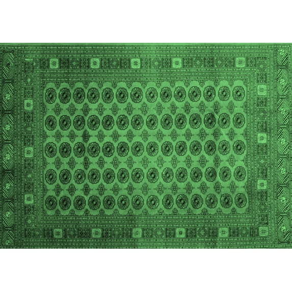 Ahgly Company Indoor Rectangle Southwestern Emerald Green Country Area Rugs, 2' x 3'