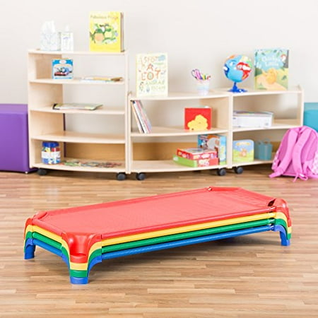assorted spg unassembled cot sprogs daycare corners stackable deluxe lift pack colors easy