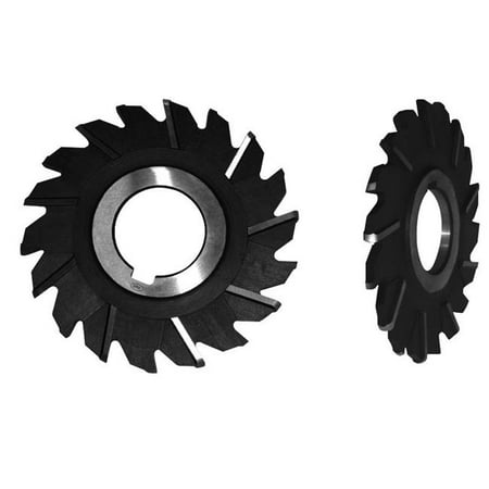 Staggered Tooth with Full Radius Side Mill Cutter Cobalt 3 dia x 0 375 Wide x 1 Hole