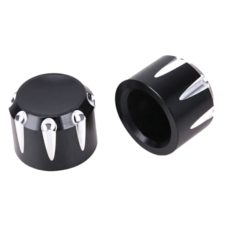 Amazicha Chrome Front Axle Nut Cover Axle Caps for Harley Softail Electra Road Glides Sportster