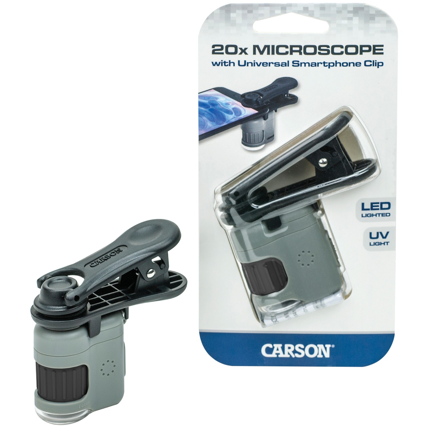 Carson MicroMini™ 20x LED Pocket Microscope with Universal Smartphone Clip - image 3 of 10