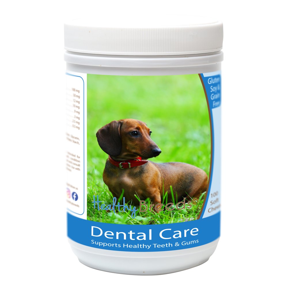 Healthy Breeds Dachshund Breath Care Soft Chews for Dogs, 60 Count