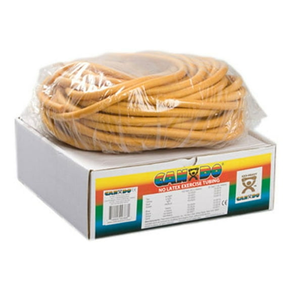 CanDo 10-5727 Latex Free Exercise Tubing 100 Ft Dispenser Roll, Gold, XXX-Heavy