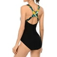 thumbnail image 4 of Women's Print Unitard Athletic Swimwear Racerback One Piece Swimsuit, 4 of 6