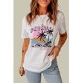 thumbnail image 2 of POGLIP T-Shirt à Manches Courtes Imprimé Végétal Blanc BAHAMAS pour Femmes, 2 of 6
