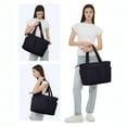 thumbnail image 2 of Tote Bags Packet Pouch for Women, Portable Shoulder Handbags with Cup Holder and Laptop Compartment, Quilted Travel Work Camping Equipment Bag,a, 2 of 3