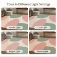 thumbnail image 5 of ODIKA 9'x12' Pink Muted and Sage Abstract Design Washable Area Rug Modern Color Block Line Art for Stylish Spaces Non-Slip, Chair-Friendly for Dining Room, Basement, Large Office, 5 of 5