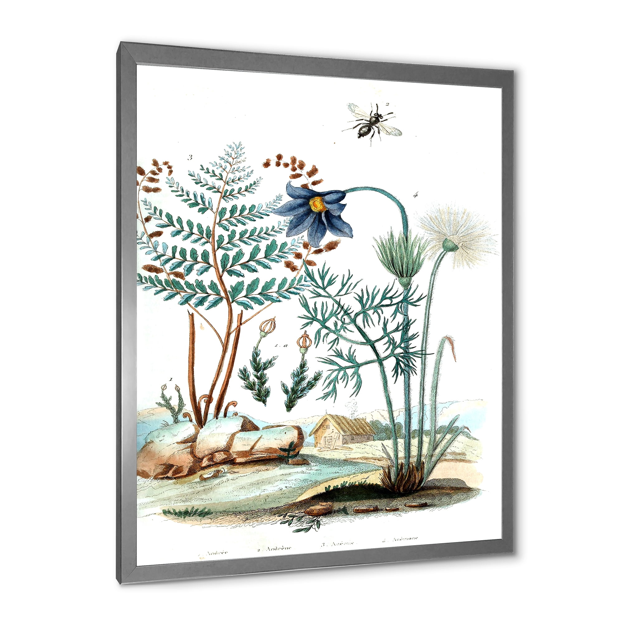 Designart 'Ancient Ancient Countryside Animals' Farmhouse Framed Art Print