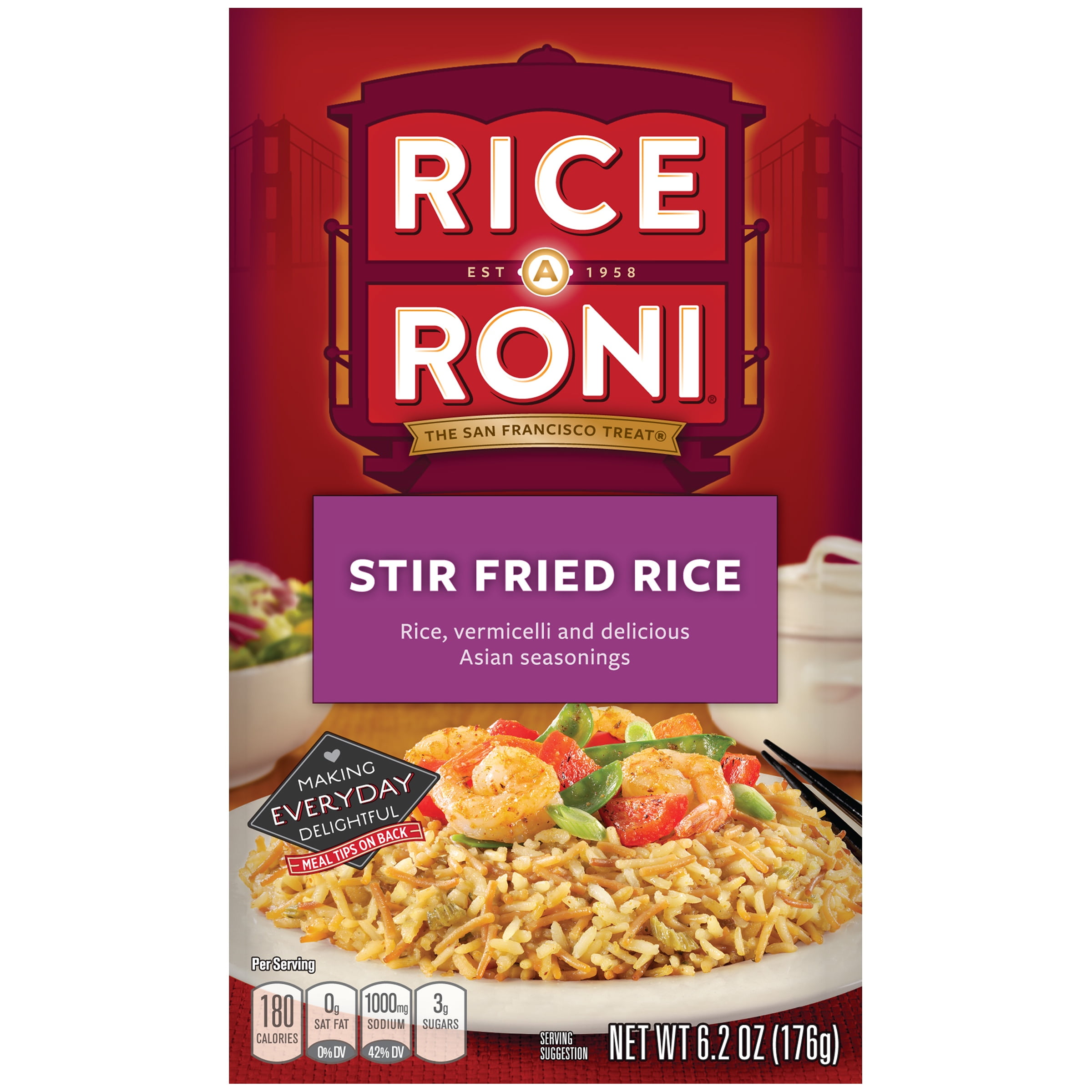 Rice-A-Roni Stir Fried Rice Mix 6.2 oz. Box (Pack of 6)