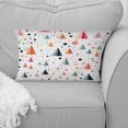 thumbnail image 1 of Designart "Light Pink Pattern Of Tiny Triangles" Geometric Throw Pillow - Modern Pillow For Couch - Insert And Pillows Covers For Bedroom Decor, 1 of 5
