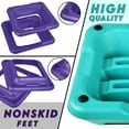 thumbnail image 4 of Yes4All Adjustable High Step Aerobic Platform, 16 in x 16 in, for Aerobic Step Exercises (Teal/ Purple/ Black), 4 of 7
