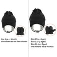 thumbnail image 4 of Sherpa Lined Aviator Hat Toddler Fleece Winter Beanies and Gloves for Baby Trapper Hat Bonnet with Earmuffs Newborn Cold Hats and Mittens for Boys and Girls Black 6-18 Months, 4 of 5