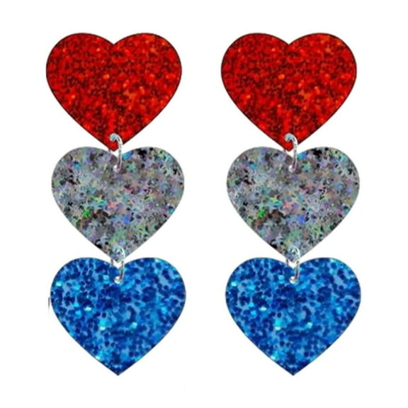 Lilixerw 4th of July Patriotic Earrings,American Flag Earrings,Independence Day Drop Earrings Hook Fashion Jewelry Gift for Women