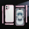 thumbnail image 6 of Compatible with iPhone 16 Plus Clear Phone Case,Drop Protection Anti-fall Rugged Heavy Duty Shockproof Military Protective Tough Durable Transparent Phone Case Cover,Pink, 6 of 7