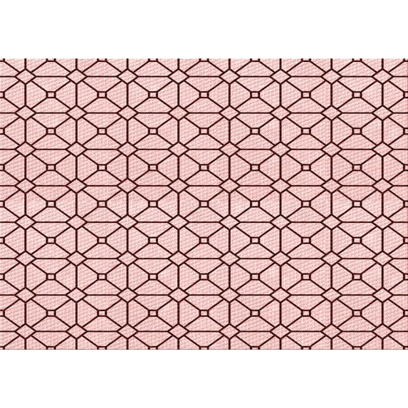 Ahgly Company Indoor Rectangle Patterned IndianRed Area Rugs, 5' x 8'