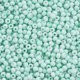 thumbnail image 3 of 8/0 Opaque Glass Seed Beads Round Hole Frosted Colours Round Light Cyan 3~4x2~3mm Hole: 0.8mm about 15000pcs/Pound, 3 of 5