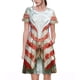thumbnail image 1 of Disketp Patriotic Butterfly Floral para Vestido de Manga Corta para Mujeres, Vestidos de Verano para Mujeres, Casual y Holgado para la Playa, 1 of 6