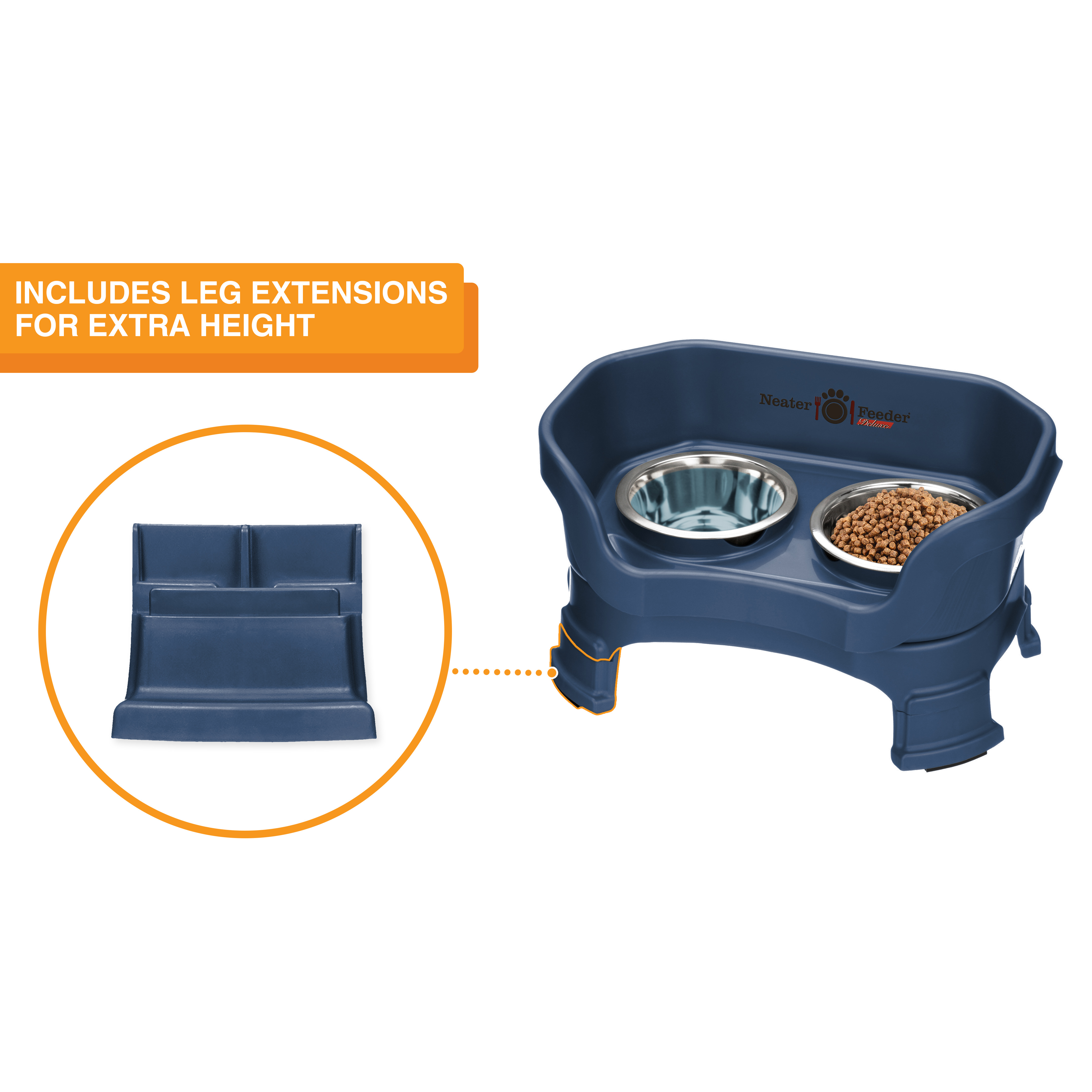 Neater Pet Brands Neater Feeder Deluxe, Dark Blue Large photo 2