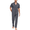 Iron Grey, variant on EA'S SECRET Mens 100% Cotton Pajamas Set Short Sleeve Long Pants Pjs Set Button Down Sleepwear with Pockets(Black,XL)
