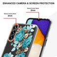 thumbnail image 4 of Dteck Case For Samsung Galaxy A13 4G,Shockproof Rubber Flower Patterned Hybrid Protective Slim Lightweight Back Phone Cover,#B, 4 of 5