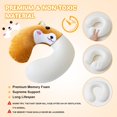 thumbnail image 4 of Travel Pillow Kids Adult Cute Neck Traveling Memory Foam Airplane Sleep Mask Animal Flight Head Rest Support Cars Long Flights Dog 9 12 Y O, 4 of 18