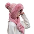thumbnail image 1 of Qarigey Gorro cálido de felpa para invierno, deportes al aire libre, senderismo, Camping, escalada, pesca, nieve, esquí, patinaje, bufanda térmica, Sombreros Rosado Qarigey AP013690-02, 1 of 6