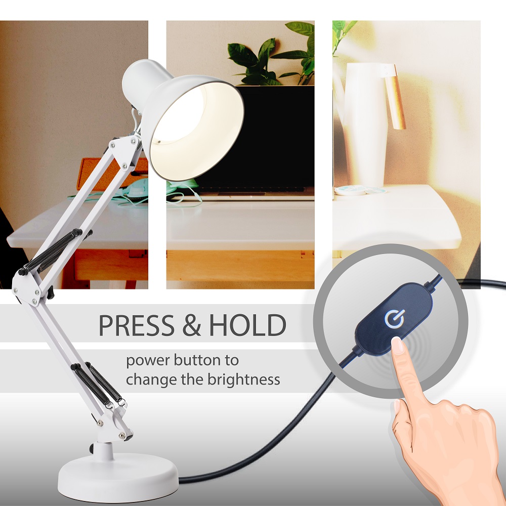 Newhouse Lighting LED Architect Desk Lamp with Dimming - White