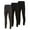 Charcoal/Black/Black, variant on Mens Thermal Long John Pants - Thermal Bottom Base Layer for Tshirts & Jackets - Lightweight Thermal Underwear Mens - Sizes up to 3X- Pack of 3