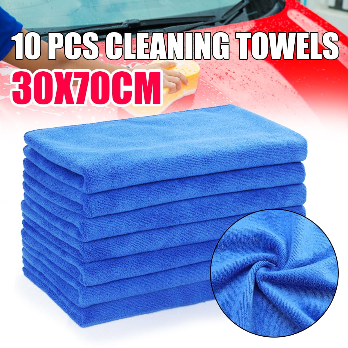 10 x Microfibre Cleaning Soft Cloths Auto Car Detailing Wash Towel Home Duster 