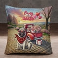 thumbnail image 2 of Be My Valentine's Pug Truck Full of Love Flower Balloon Pillowcase Double Sided Dog Lover Gifts Pillow Case Covers - 02029, 2 of 3