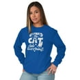 thumbnail image 4 of When I Die the Cat Gets Everything Women Plus Size Long Sleeve Graphic Tee Brisco Brands 2X, 4 of 5
