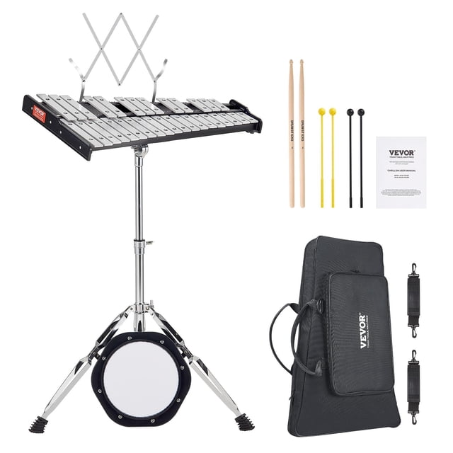 Kit de campanas de xilófono Glockenspiel VEVOR 32 Note con soporte y bolsa