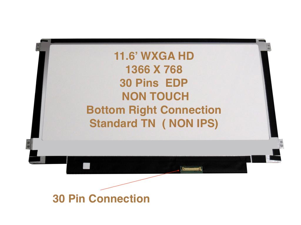 Dell Chromebook 11 N116bge-ea2 Rev.c1 Replacement LAPTOP LCD Screen 11.6" WXGA HD LED DIODE (Substitute Replacement LCD Screen Only. Not a Laptop ) - image 1 of 7