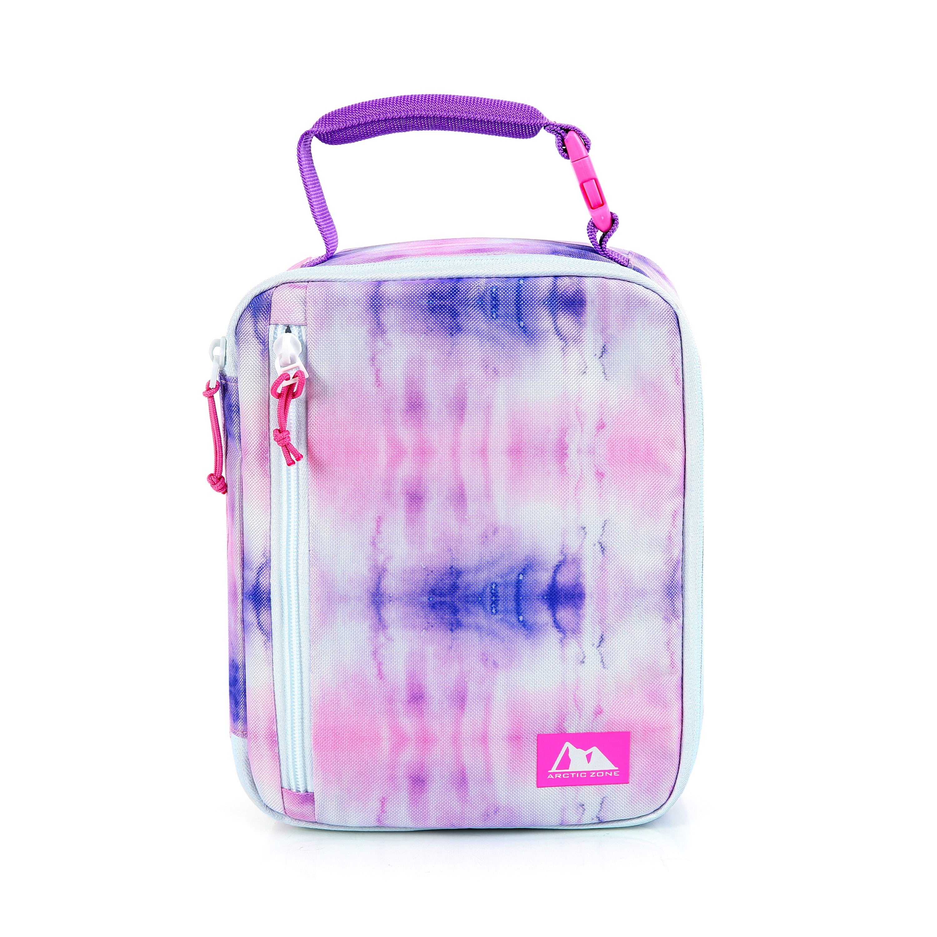 Arctic Zone Kids Classics Utility Reusable Lunch Box with Microban Lining and Ice Pack, Tie Dye
