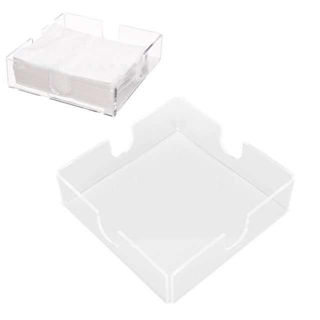 Dispensador De Pañuelos Transparente, Servilletero Acrílico Ordenado, Elegante Cuadrado Sin Rebabas Para Cocina Y Restaurante