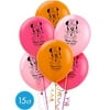 Minnie's 1st Birthday Balloons, Pink, 15-Pack