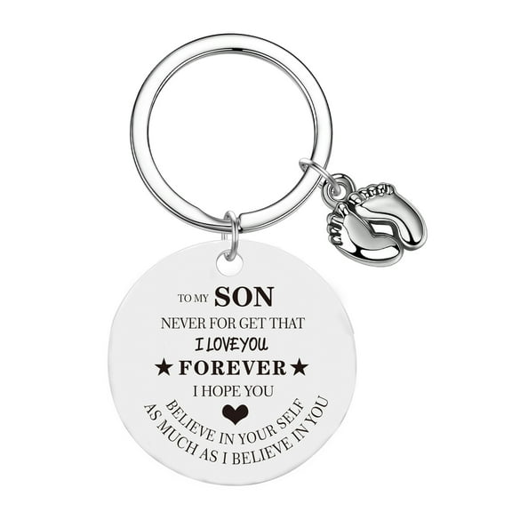 Inspirational Keychain Gift To My Son I Love You Key Chains Stainless Steel Pendant Keyring Birthday Gift