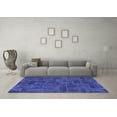 thumbnail image 3 of Ahgly Company Machine Washable Indoor Rectangle Patchwork Blue Transitional Area Rugs, 2' x 5', 3 of 4