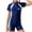 Navy A1, variant on Antinious Toddler Boys Girls Solid Zip Up Short Sleeve Gym Shirts Lightweight Breathable Training Swim Outfit