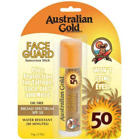 Australian Gold Garde visage crème solaire bâton, SPF 50, 0,5 oz