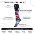thumbnail image 2 of Pofeuu Starry Sky Colorful Donut Print Compression Socks for Women & Men Circulation - Best Support for Nurses,Running,Athletic,Sports, 2 of 7